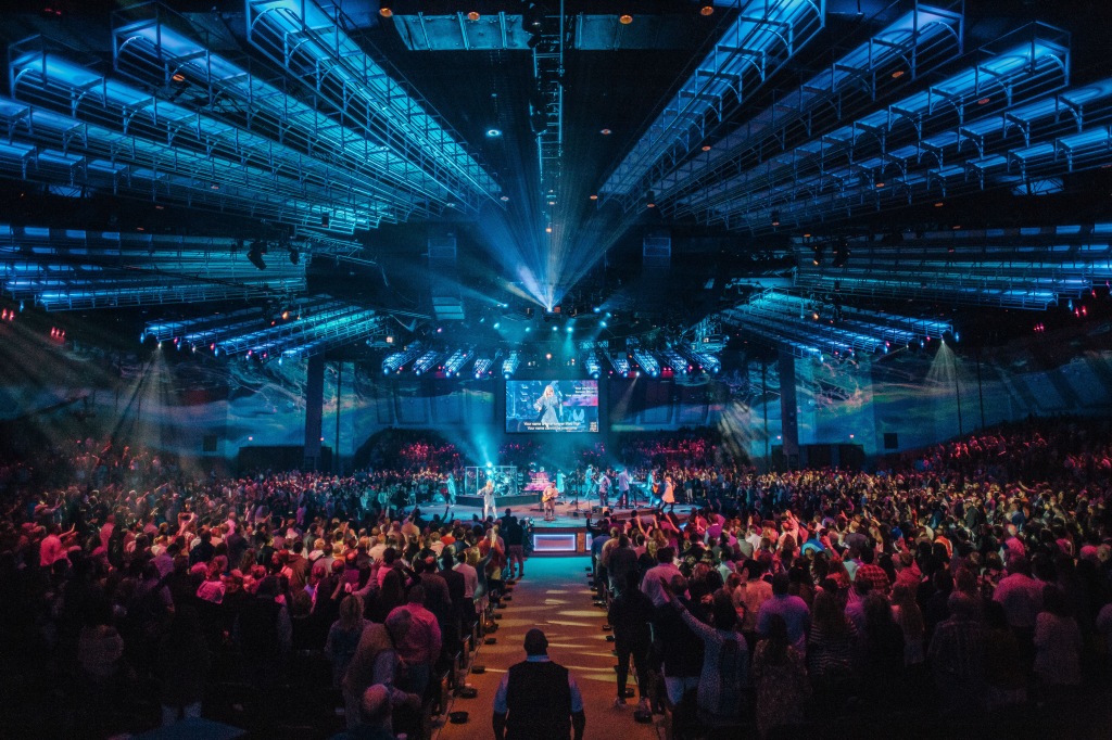 A Texas church's concert-like worship.